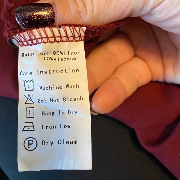 Oversized Maroon cowl neckline long sleeve maxi - Picture 5 of 6